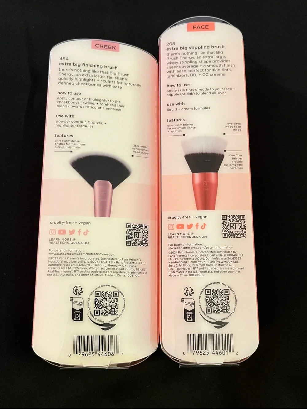 Real Techniques Big Brush Energy 268 Stippling & 454 Finishing Set Vegan